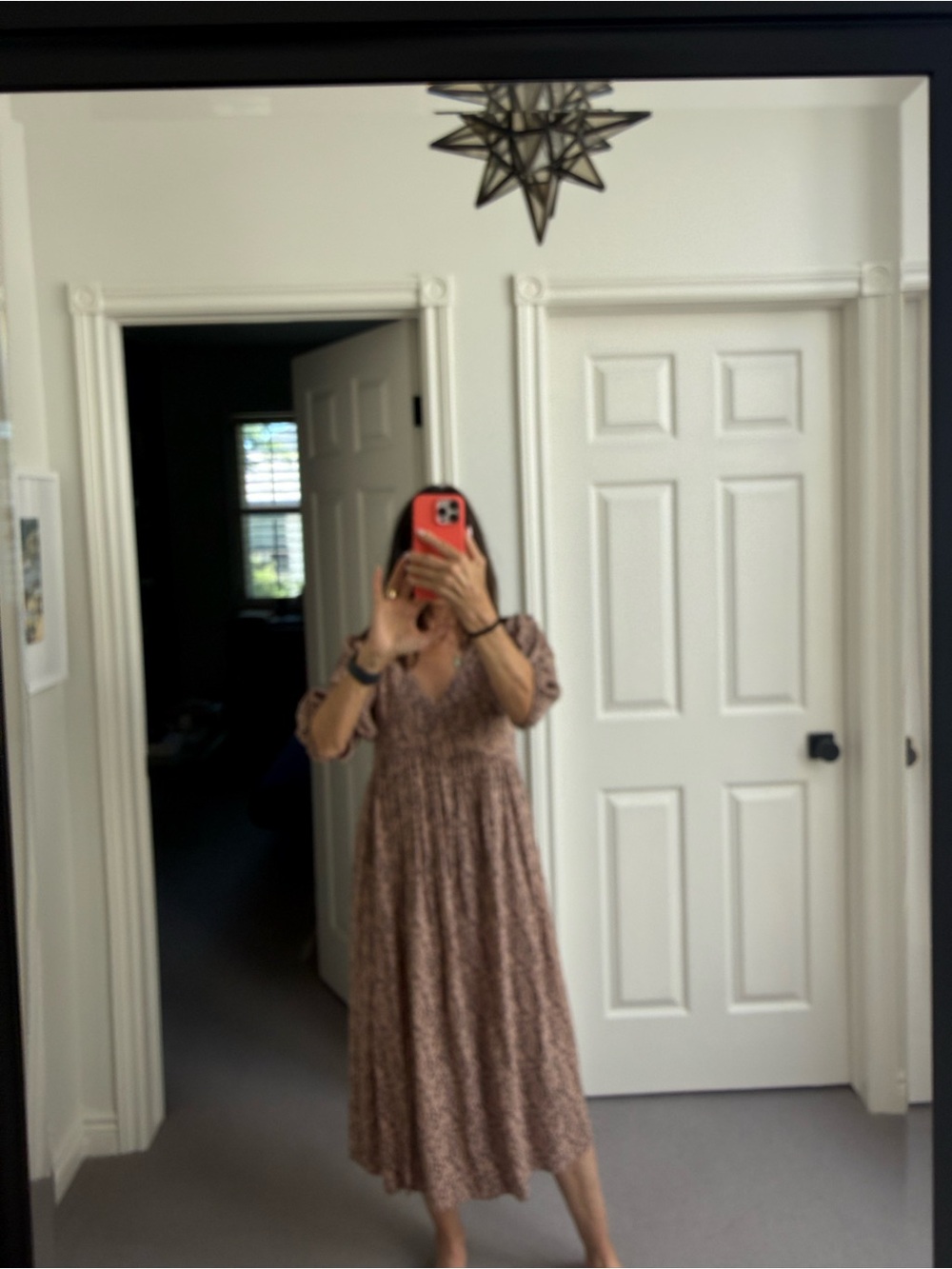saltwater LUXE Floral V‑Neck Midi Dress - Picture 1 of 11